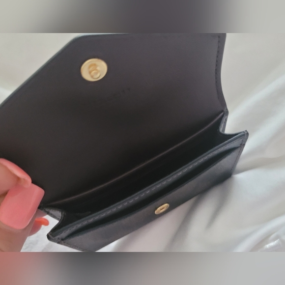 Coach Black and Brown Leather Wallet with Gold Logo - Picture 5 of 9